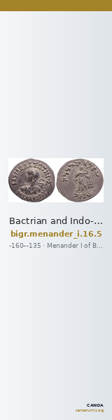 Bactrian and Indo-Greek Coinage Menander I 16.5 — CANOA