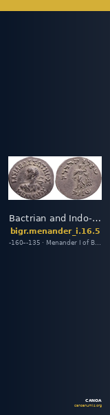 Bactrian and Indo-Greek Coinage Menander I 16.5 — CANOA