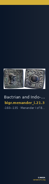 Bactrian and Indo-Greek Coinage Menander I 21.3 — CANOA