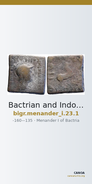 Bactrian and Indo-Greek Coinage Menander I 23.1 — CANOA