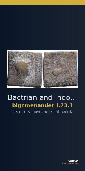 Bactrian and Indo-Greek Coinage Menander I 23.1 — CANOA