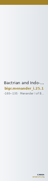 Bactrian and Indo-Greek Coinage Menander I 25.1 — CANOA