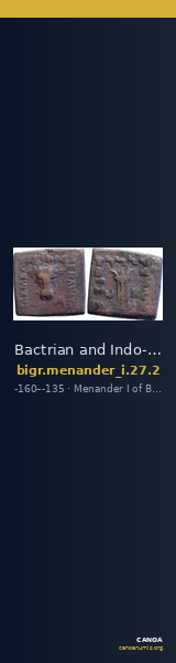 Bactrian and Indo-Greek Coinage Menander I 27.2 — CANOA