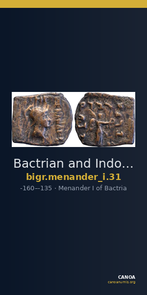 Bactrian and Indo-Greek Coinage Menander I 31 — CANOA