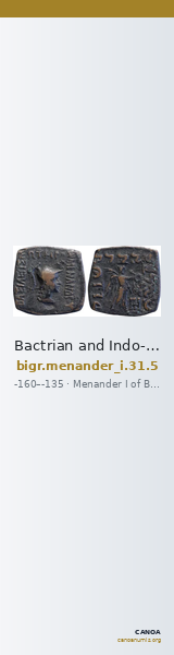 Bactrian and Indo-Greek Coinage Menander I 31.5 — CANOA