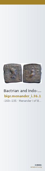 Bactrian and Indo-Greek Coinage Menander I 36.1 — CANOA