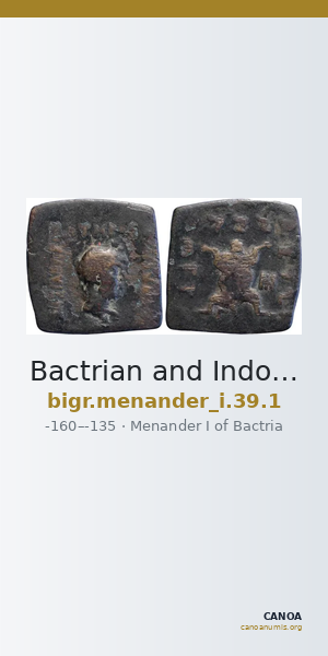 Bactrian and Indo-Greek Coinage Menander I 39.1 — CANOA