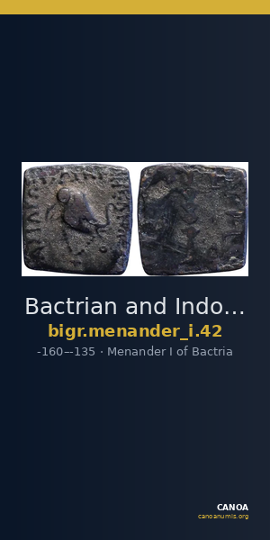 Bactrian and Indo-Greek Coinage Menander I 42 — CANOA