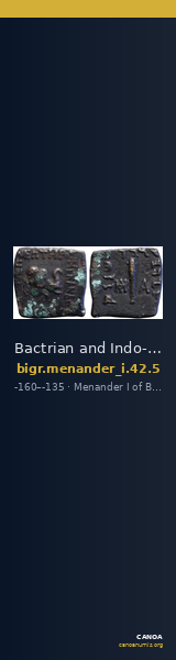 Bactrian and Indo-Greek Coinage Menander I 42.5 — CANOA