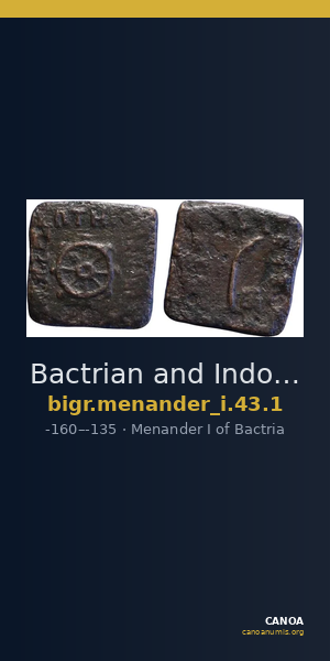 Bactrian and Indo-Greek Coinage Menander I 43.1 — CANOA