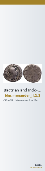 Bactrian and Indo-Greek Coinage Menander II 2.2 — CANOA