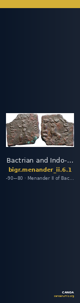 Bactrian and Indo-Greek Coinage Menander II 6.1 — CANOA