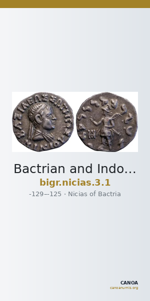 Bactrian and Indo-Greek Coinage Nicias 3.1 — CANOA
