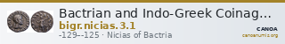 Bactrian and Indo-Greek Coinage Nicias 3.1 — CANOA