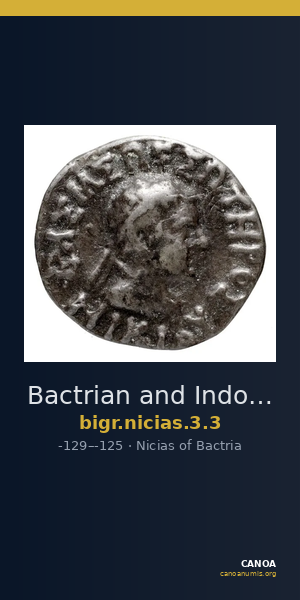 Bactrian and Indo-Greek Coinage Nicias 3.3 — CANOA