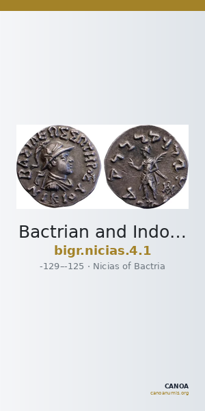 Bactrian and Indo-Greek Coinage Nicias 4.1 — CANOA