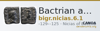 Bactrian and Indo-Greek Coinage Nicias 6.1 — CANOA