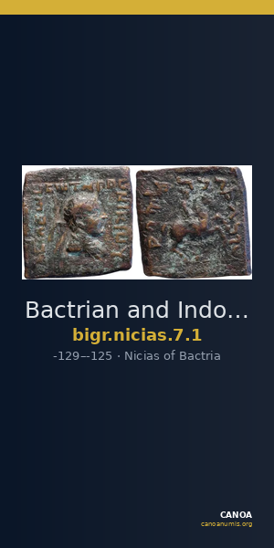 Bactrian and Indo-Greek Coinage Nicias 7.1 — CANOA