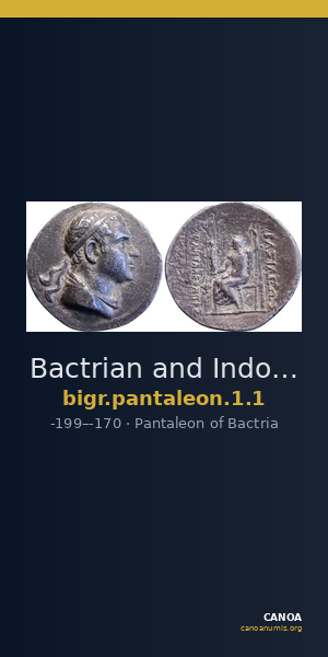 Bactrian and Indo-Greek Coinage Pantaleon 1.1 — CANOA
