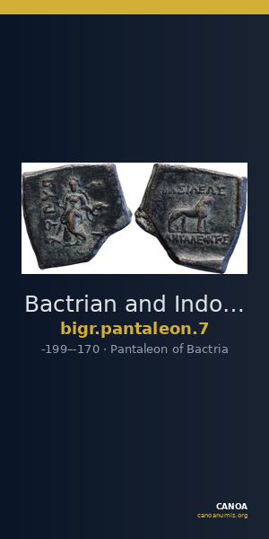 Bactrian and Indo-Greek Coinage Pantaleon 7 — CANOA