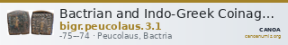 Bactrian and Indo-Greek Coinage Peucolaus 3.1 — CANOA