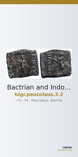 Bactrian and Indo-Greek Coinage Peucolaus 3.2 — CANOA
