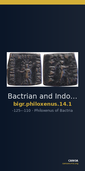 Bactrian and Indo-Greek Coinage Philoxenus 14.1 — CANOA