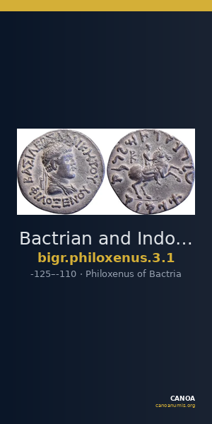 Bactrian and Indo-Greek Coinage Philoxenus 3.1 — CANOA
