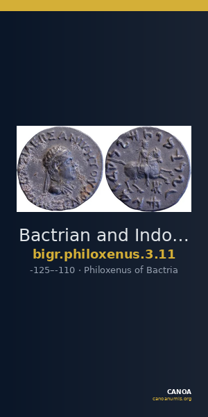 Bactrian and Indo-Greek Coinage Philoxenus 3.11 — CANOA