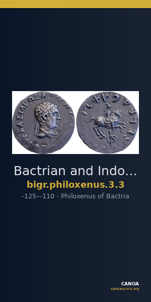 Bactrian and Indo-Greek Coinage Philoxenus 3.3 — CANOA
