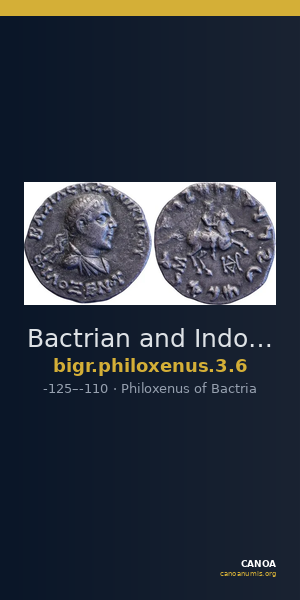 Bactrian and Indo-Greek Coinage Philoxenus 3.6 — CANOA
