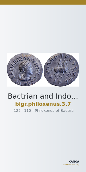 Bactrian and Indo-Greek Coinage Philoxenus 3.7 — CANOA