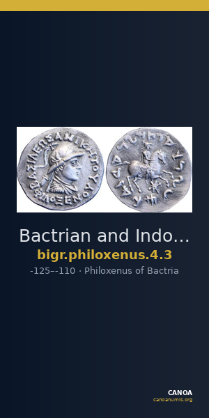 Bactrian and Indo-Greek Coinage Philoxenus 4.3 — CANOA