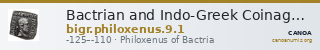 Bactrian and Indo-Greek Coinage Philoxenus 9.1 — CANOA