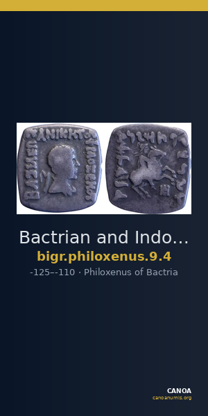 Bactrian and Indo-Greek Coinage Philoxenus 9.4 — CANOA