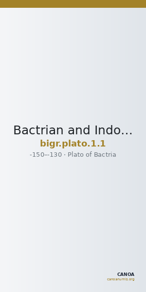 Bactrian and Indo-Greek Coinage Plato 1.1 — CANOA