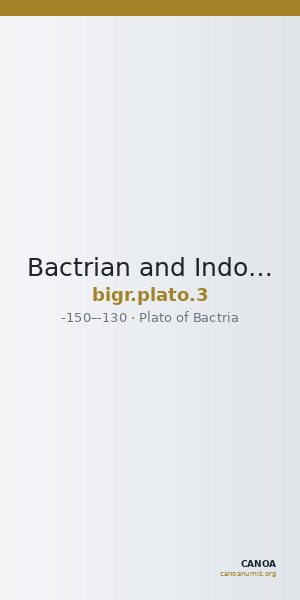 Bactrian and Indo-Greek Coinage Plato 3 — CANOA