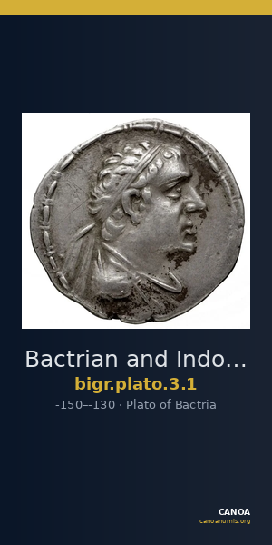 Bactrian and Indo-Greek Coinage Plato 3.1 — CANOA