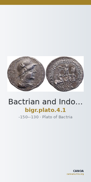 Bactrian and Indo-Greek Coinage Plato 4.1 — CANOA