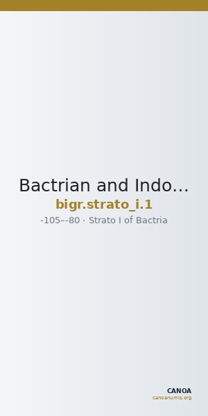 Bactrian and Indo-Greek Coinage Strato I 1 — CANOA