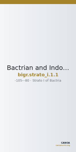 Bactrian and Indo-Greek Coinage Strato I 1.1 — CANOA