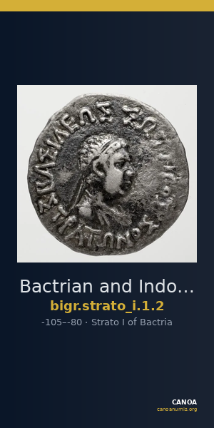 Bactrian and Indo-Greek Coinage Strato I 1.2 — CANOA
