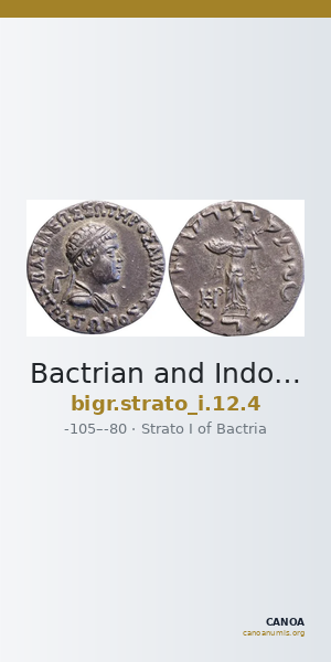 Bactrian and Indo-Greek Coinage Strato I 12.4 — CANOA