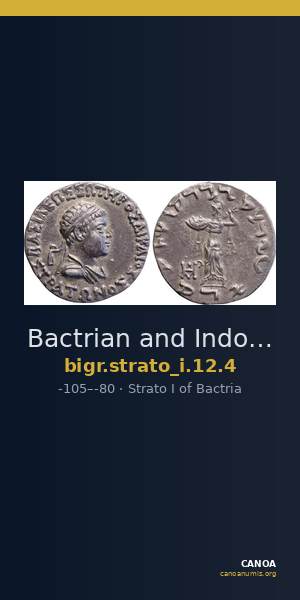 Bactrian and Indo-Greek Coinage Strato I 12.4 — CANOA
