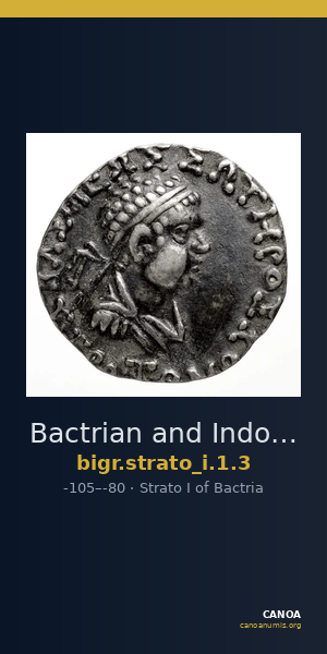 Bactrian and Indo-Greek Coinage Strato I 1.3 — CANOA