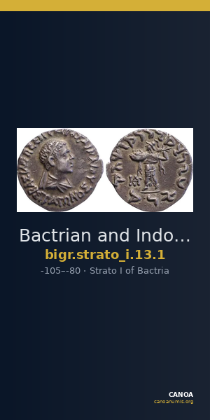 Bactrian and Indo-Greek Coinage Strato I 13.1 — CANOA