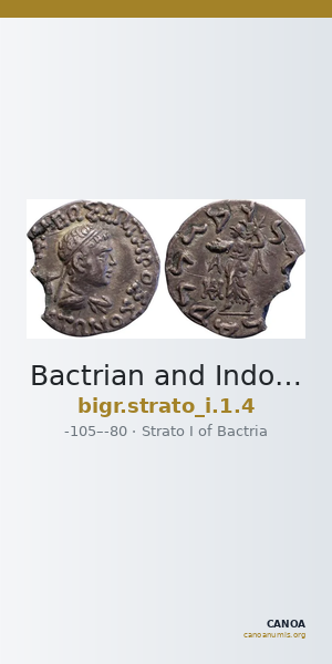 Bactrian and Indo-Greek Coinage Strato I 1.4 — CANOA
