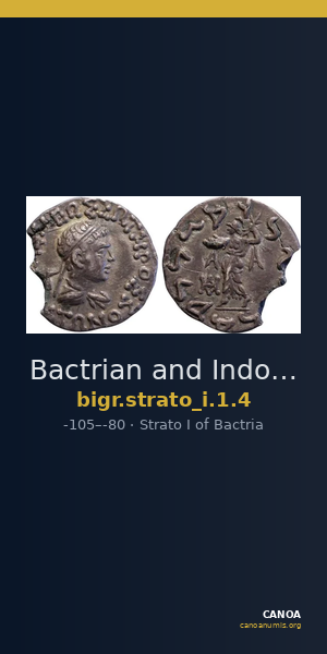 Bactrian and Indo-Greek Coinage Strato I 1.4 — CANOA