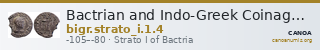 Bactrian and Indo-Greek Coinage Strato I 1.4 — CANOA