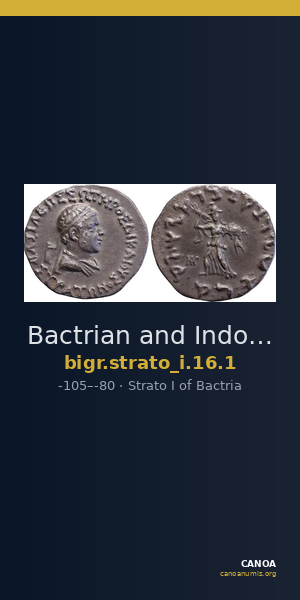 Bactrian and Indo-Greek Coinage Strato I 16.1 — CANOA